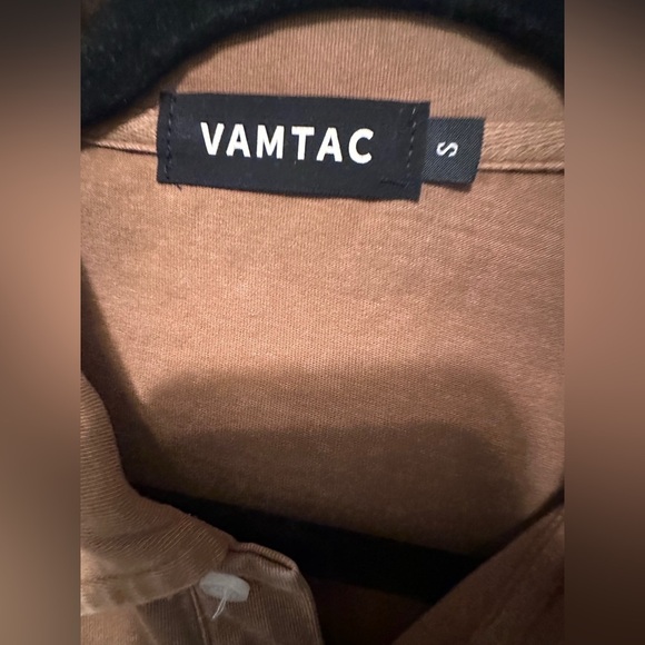 NWOT Men’s Casual Short Sleeve Golf Polo Shirt Distressed Vintage Brown Size S - Picture 5 of 7